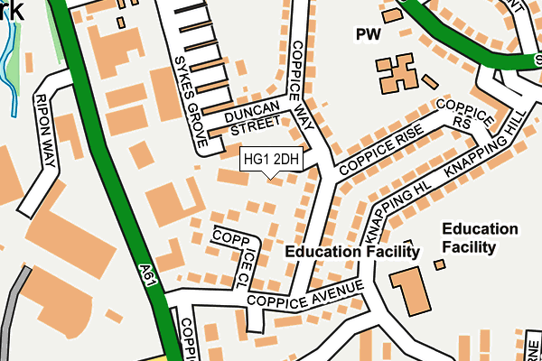 HG1 2DH map - OS OpenMap – Local (Ordnance Survey)