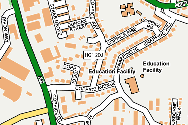 HG1 2DJ map - OS OpenMap – Local (Ordnance Survey)