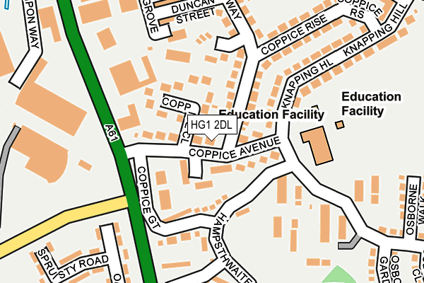 HG1 2DL map - OS OpenMap – Local (Ordnance Survey)