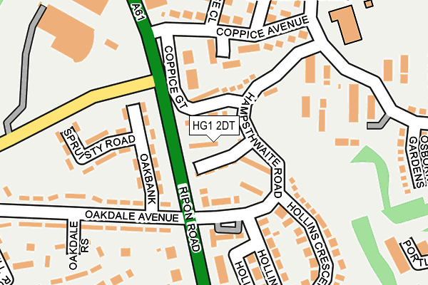 HG1 2DT map - OS OpenMap – Local (Ordnance Survey)