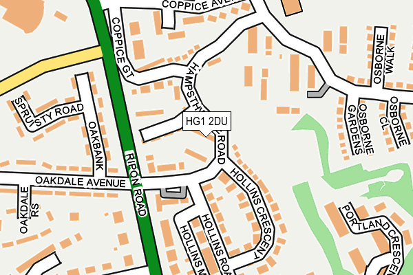 HG1 2DU map - OS OpenMap – Local (Ordnance Survey)