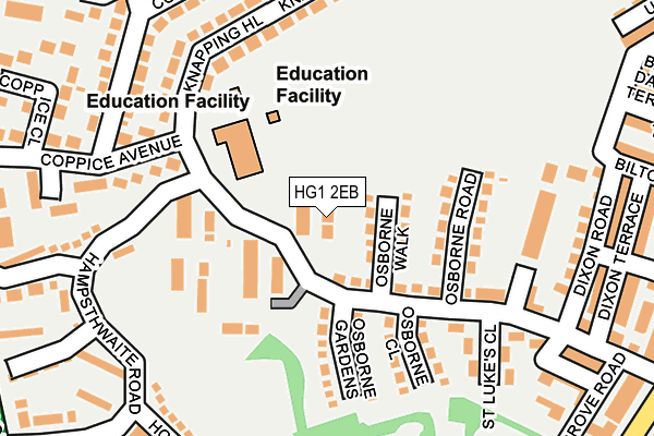 HG1 2EB map - OS OpenMap – Local (Ordnance Survey)