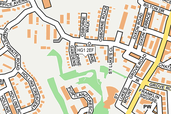 HG1 2EF map - OS OpenMap – Local (Ordnance Survey)