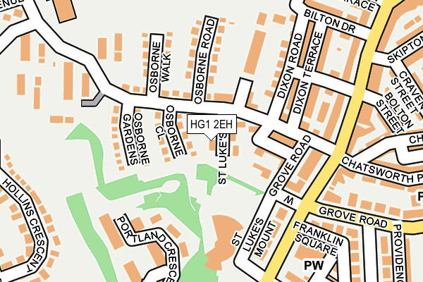 HG1 2EH map - OS OpenMap – Local (Ordnance Survey)