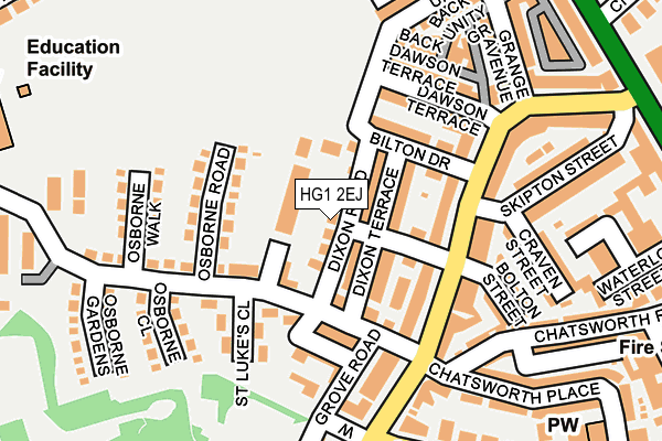 HG1 2EJ map - OS OpenMap – Local (Ordnance Survey)