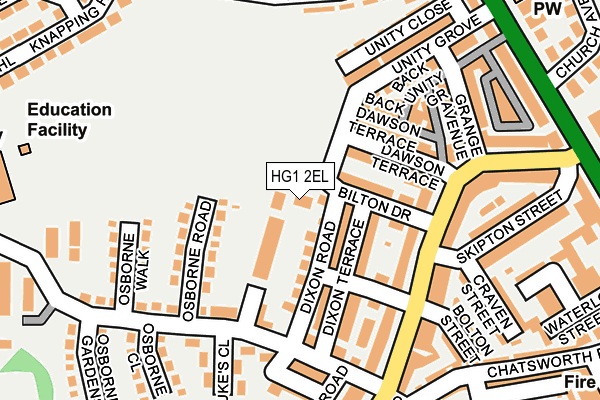 HG1 2EL map - OS OpenMap – Local (Ordnance Survey)