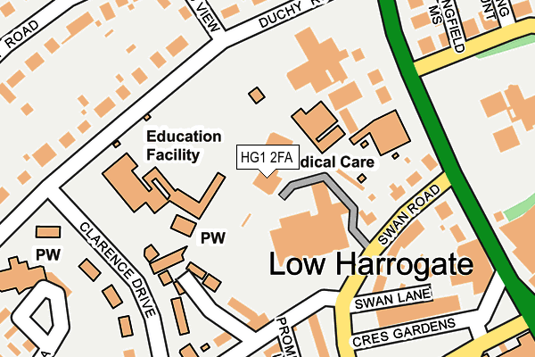 HG1 2FA map - OS OpenMap – Local (Ordnance Survey)