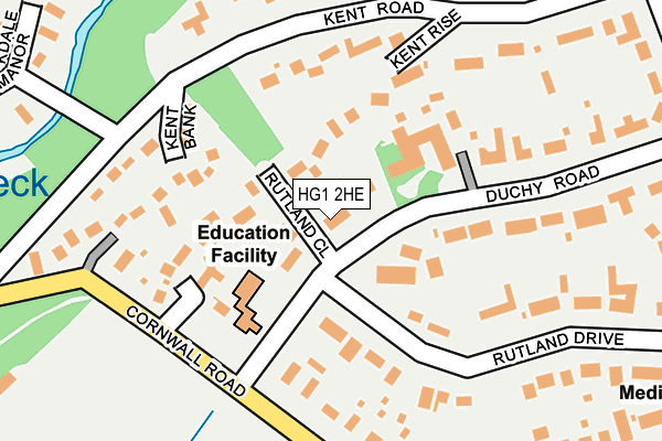HG1 2HE map - OS OpenMap – Local (Ordnance Survey)
