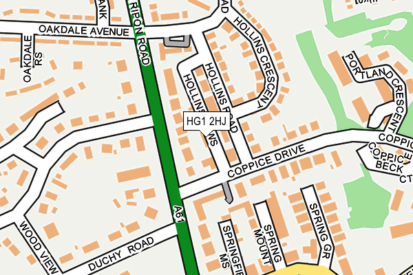 HG1 2HJ map - OS OpenMap – Local (Ordnance Survey)