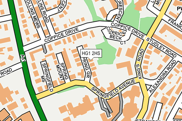 HG1 2HS map - OS OpenMap – Local (Ordnance Survey)