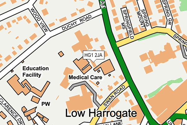 HG1 2JA map - OS OpenMap – Local (Ordnance Survey)