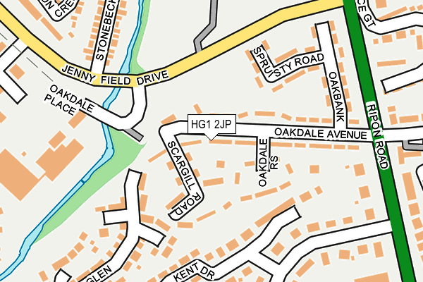 HG1 2JP map - OS OpenMap – Local (Ordnance Survey)