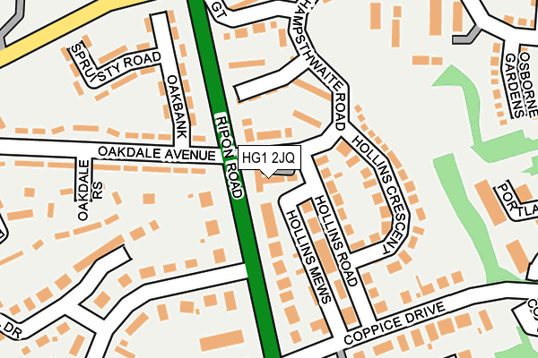 HG1 2JQ map - OS OpenMap – Local (Ordnance Survey)
