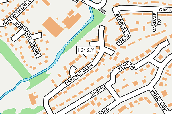 HG1 2JY map - OS OpenMap – Local (Ordnance Survey)