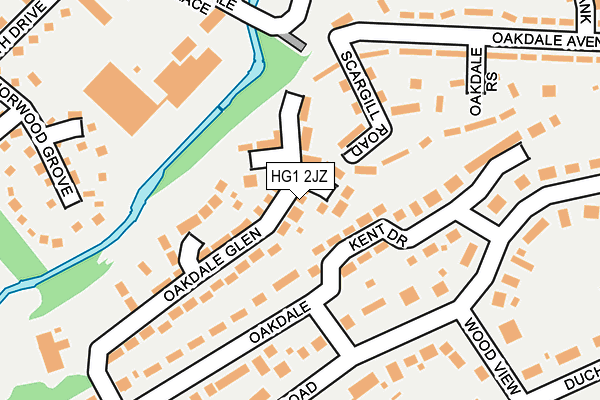 HG1 2JZ map - OS OpenMap – Local (Ordnance Survey)