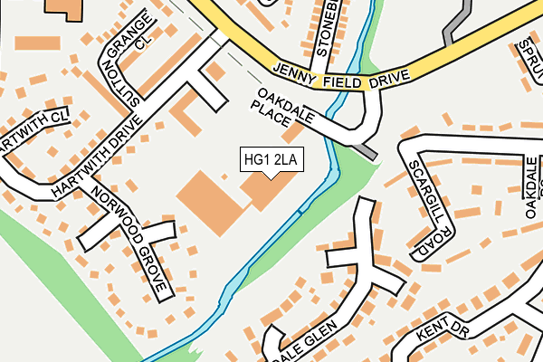 HG1 2LA map - OS OpenMap – Local (Ordnance Survey)