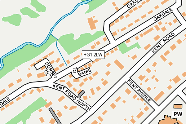 HG1 2LW map - OS OpenMap – Local (Ordnance Survey)