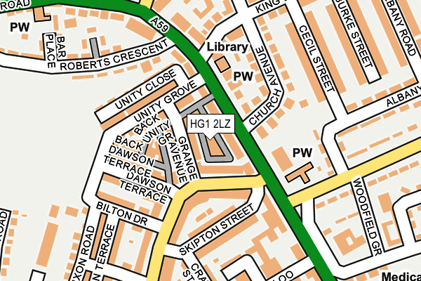 HG1 2LZ map - OS OpenMap – Local (Ordnance Survey)