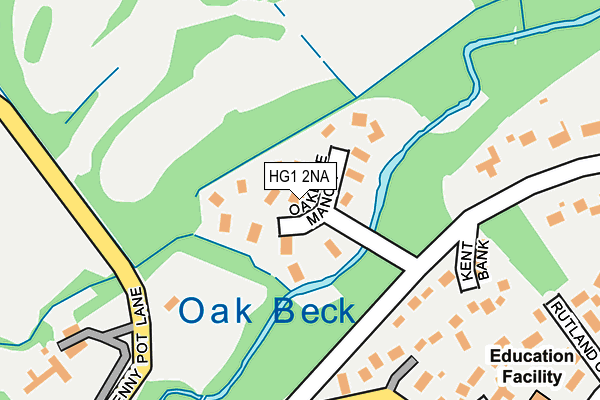 HG1 2NA map - OS OpenMap – Local (Ordnance Survey)