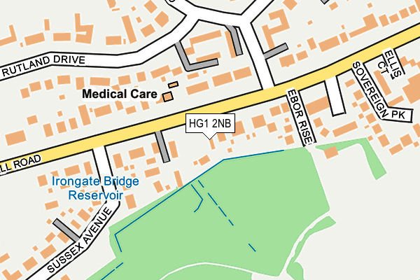 HG1 2NB map - OS OpenMap – Local (Ordnance Survey)