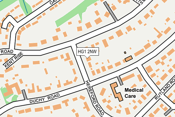 HG1 2NW map - OS OpenMap – Local (Ordnance Survey)
