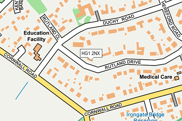 HG1 2NX map - OS OpenMap – Local (Ordnance Survey)