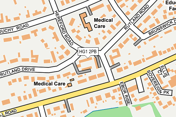 HG1 2PB map - OS OpenMap – Local (Ordnance Survey)