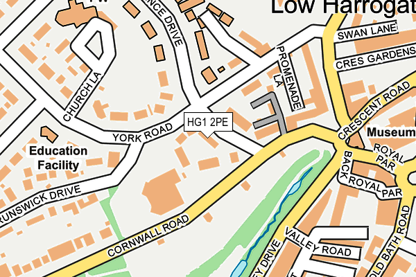 HG1 2PE map - OS OpenMap – Local (Ordnance Survey)