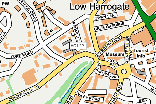 HG1 2PJ map - OS OpenMap – Local (Ordnance Survey)