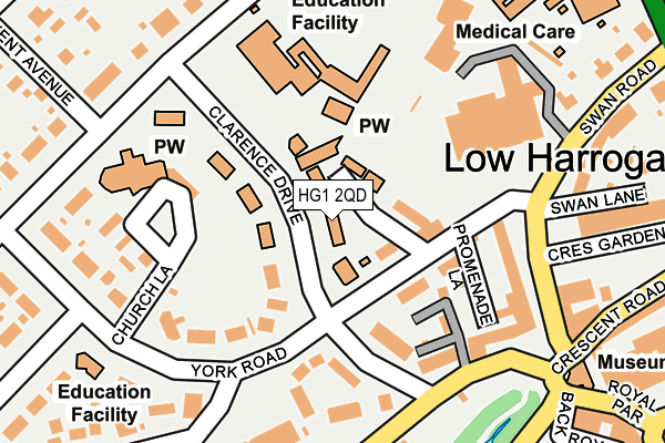 HG1 2QD map - OS OpenMap – Local (Ordnance Survey)