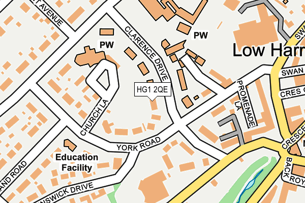 HG1 2QE map - OS OpenMap – Local (Ordnance Survey)