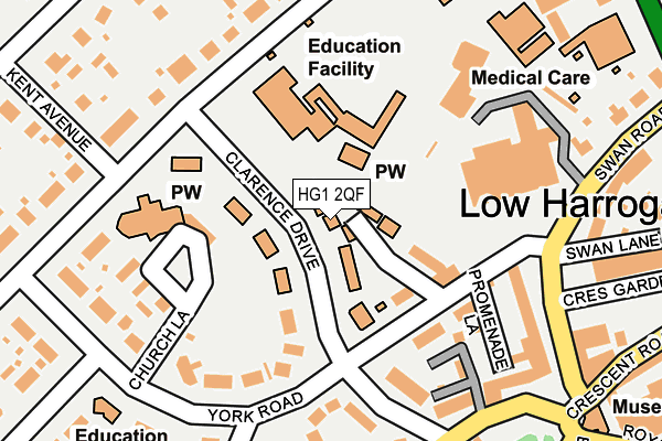 HG1 2QF map - OS OpenMap – Local (Ordnance Survey)