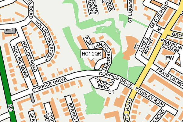 HG1 2QR map - OS OpenMap – Local (Ordnance Survey)