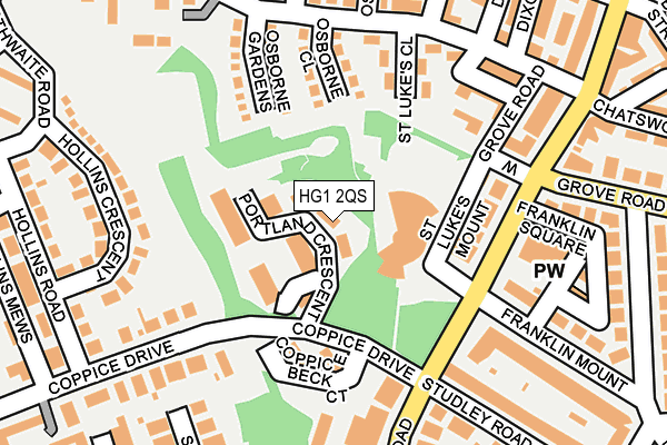 HG1 2QS map - OS OpenMap – Local (Ordnance Survey)