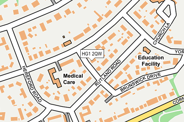 HG1 2QW map - OS OpenMap – Local (Ordnance Survey)