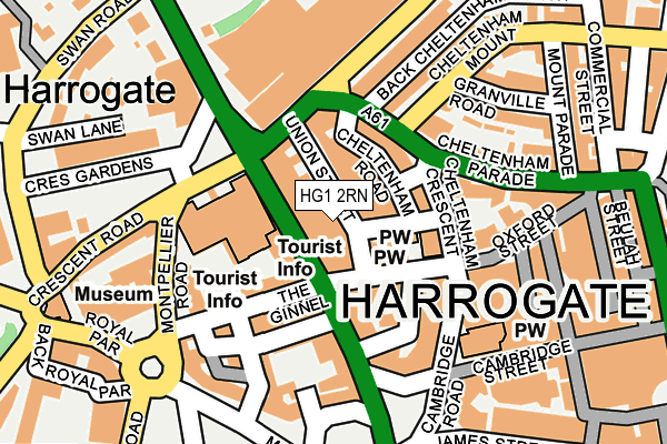 HG1 2RN map - OS OpenMap – Local (Ordnance Survey)