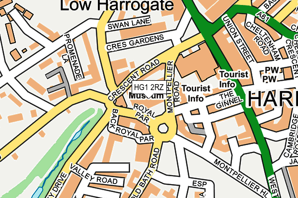 HG1 2RZ map - OS OpenMap – Local (Ordnance Survey)