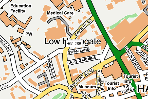 HG1 2SB map - OS OpenMap – Local (Ordnance Survey)