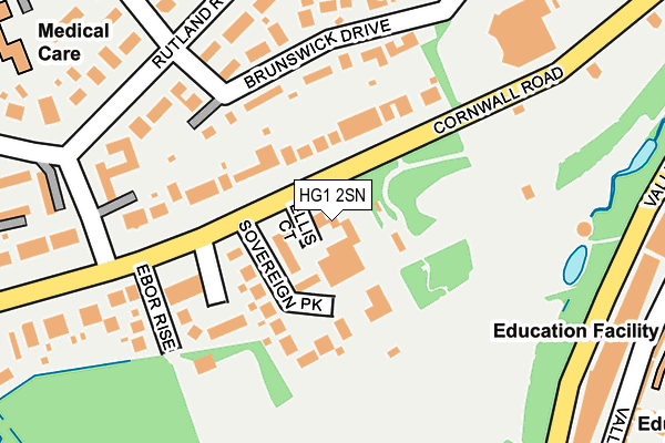 HG1 2SN map - OS OpenMap – Local (Ordnance Survey)