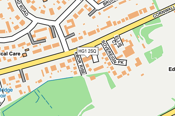 HG1 2SQ map - OS OpenMap – Local (Ordnance Survey)