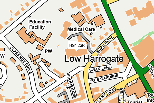 HG1 2SR map - OS OpenMap – Local (Ordnance Survey)