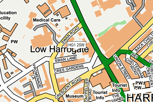 HG1 2SW map - OS OpenMap – Local (Ordnance Survey)