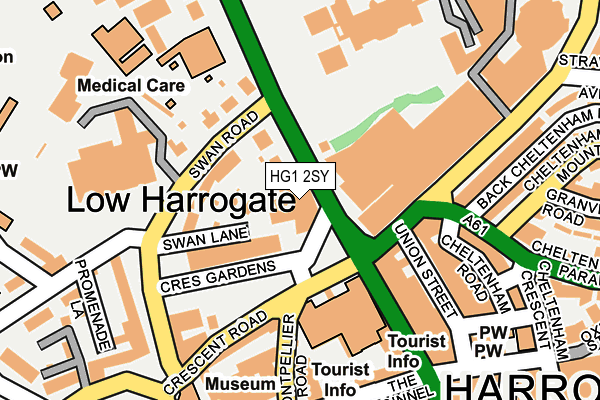 HG1 2SY map - OS OpenMap – Local (Ordnance Survey)