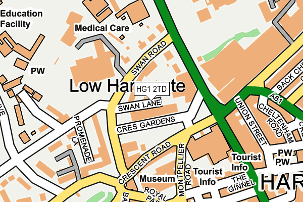 HG1 2TD map - OS OpenMap – Local (Ordnance Survey)