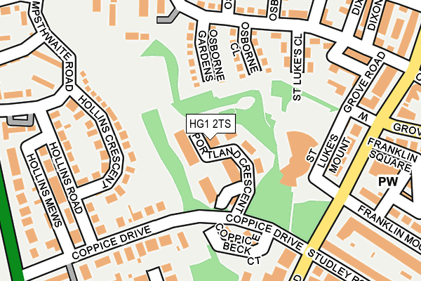 HG1 2TS map - OS OpenMap – Local (Ordnance Survey)