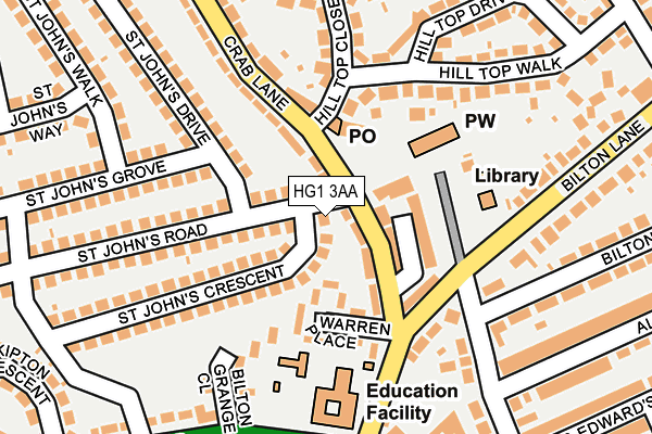 HG1 3AA map - OS OpenMap – Local (Ordnance Survey)