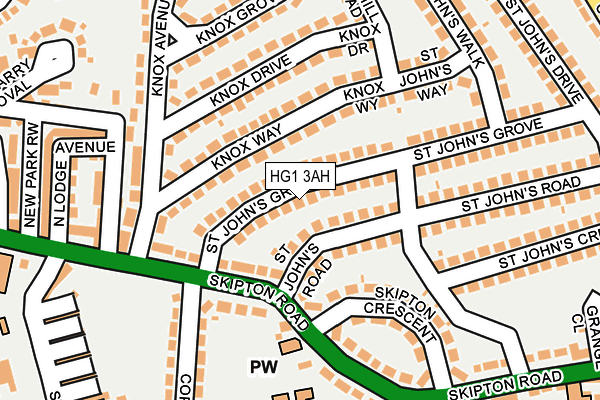 HG1 3AH map - OS OpenMap – Local (Ordnance Survey)