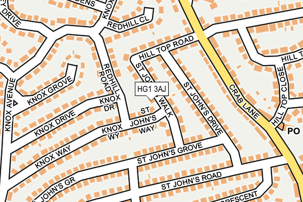 HG1 3AJ map - OS OpenMap – Local (Ordnance Survey)