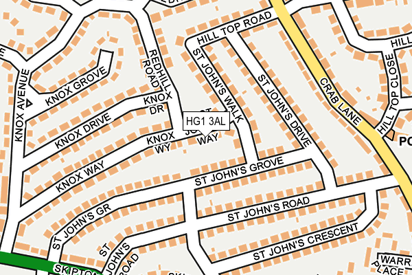 HG1 3AL map - OS OpenMap – Local (Ordnance Survey)