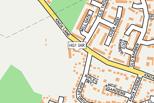 HG1 3AR map - OS OpenMap – Local (Ordnance Survey)